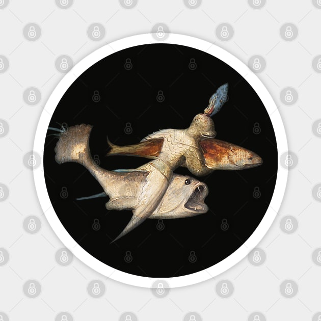 Hieronymus Bosch: Knight Fish Magnet by FlyingSnail